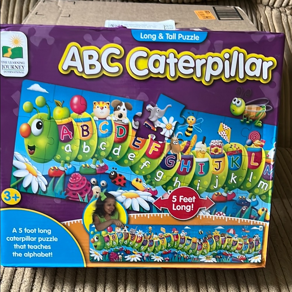 Purple and Green Caterpillar Puzzle Game